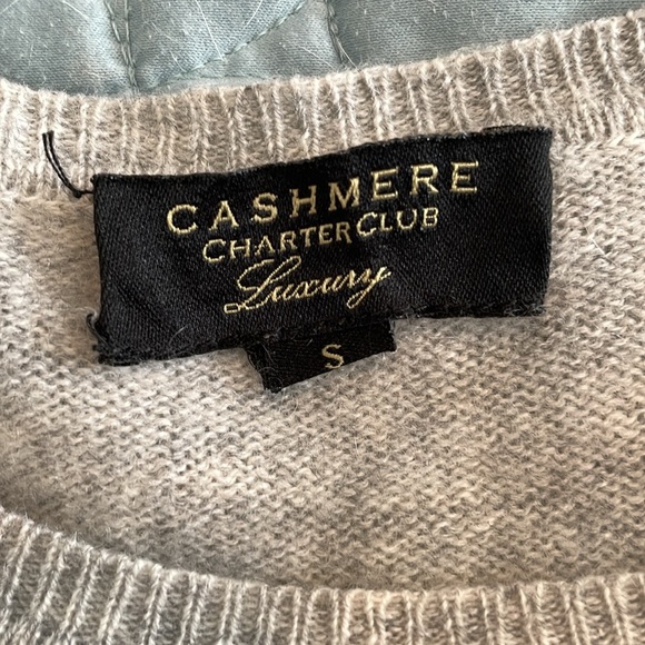 Charter club cashmere gray sweater size small - Picture 4 of 8